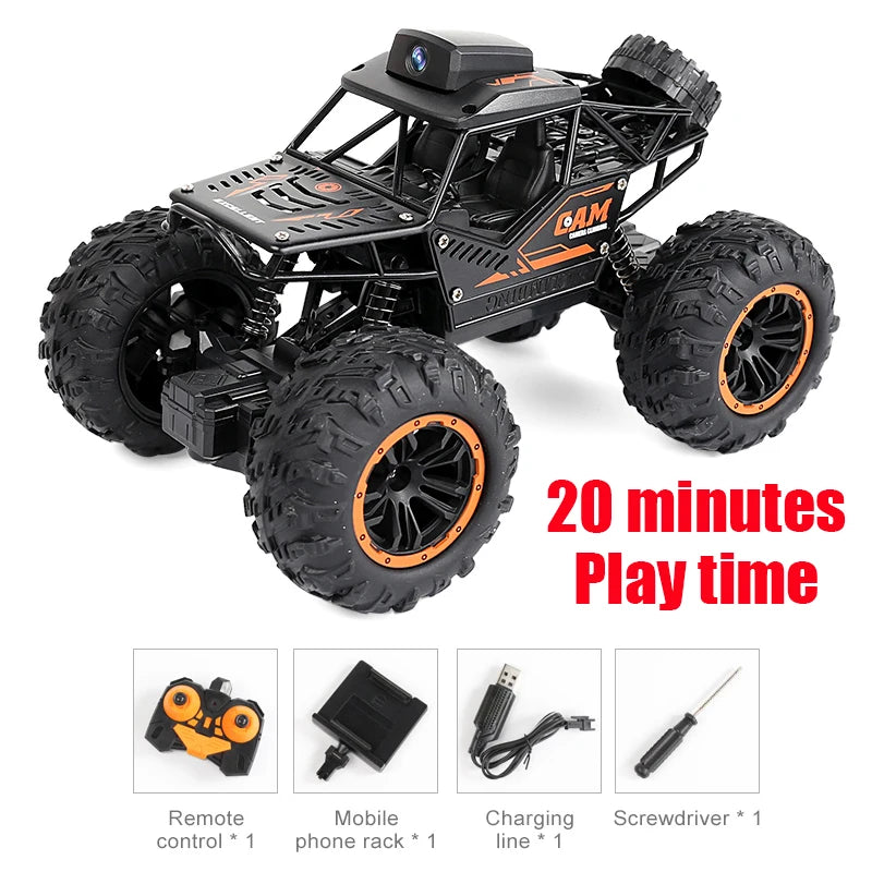 Rc Car With Camera HD FPV WIFI Machine On Remote Control Stunt 1:18 2.4G SUV Radiocontrol Climbing Toys For Kids on a Sign