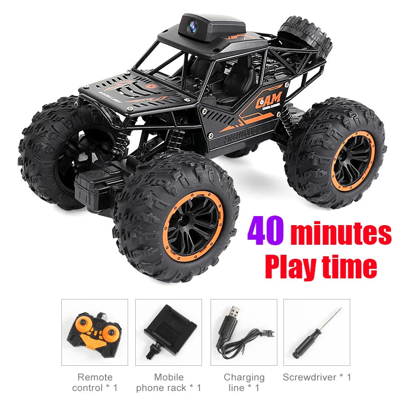 Rc Car With Camera HD FPV WIFI Machine On Remote Control Stunt 1:18 2.4G SUV Radiocontrol Climbing Toys For Kids on a Sign