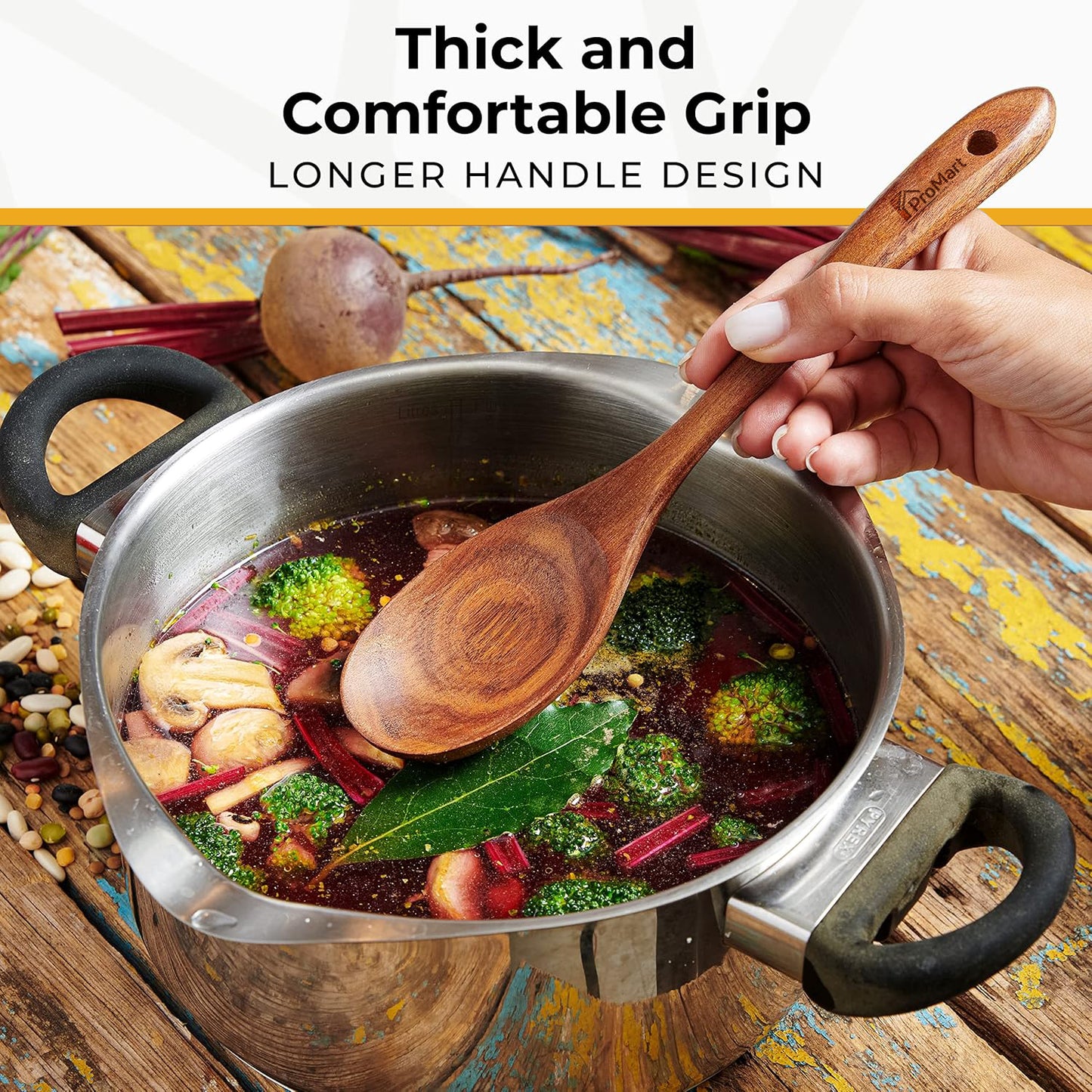 10 Pcs Wooden Cooking Utensils spoon Set