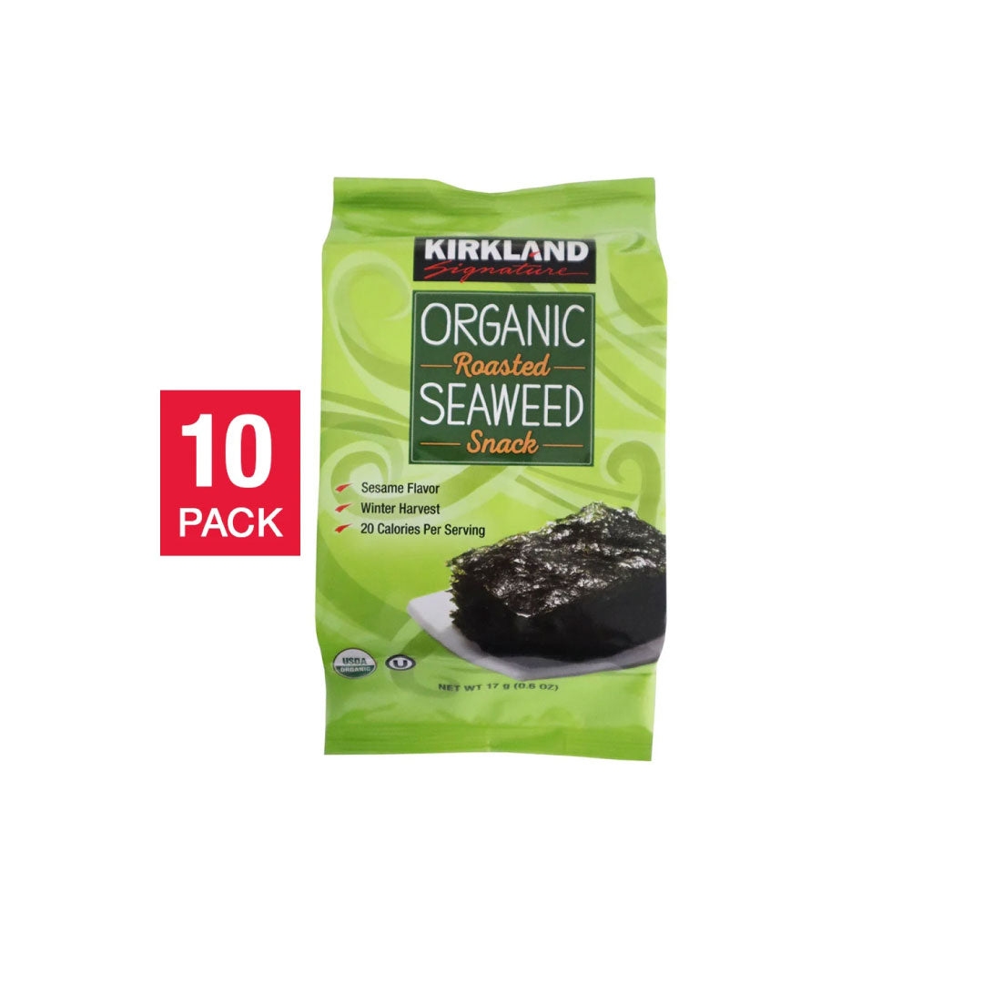 Kirkland Signature Organic Roasted Seaweed, 0.6 oz, 10-count