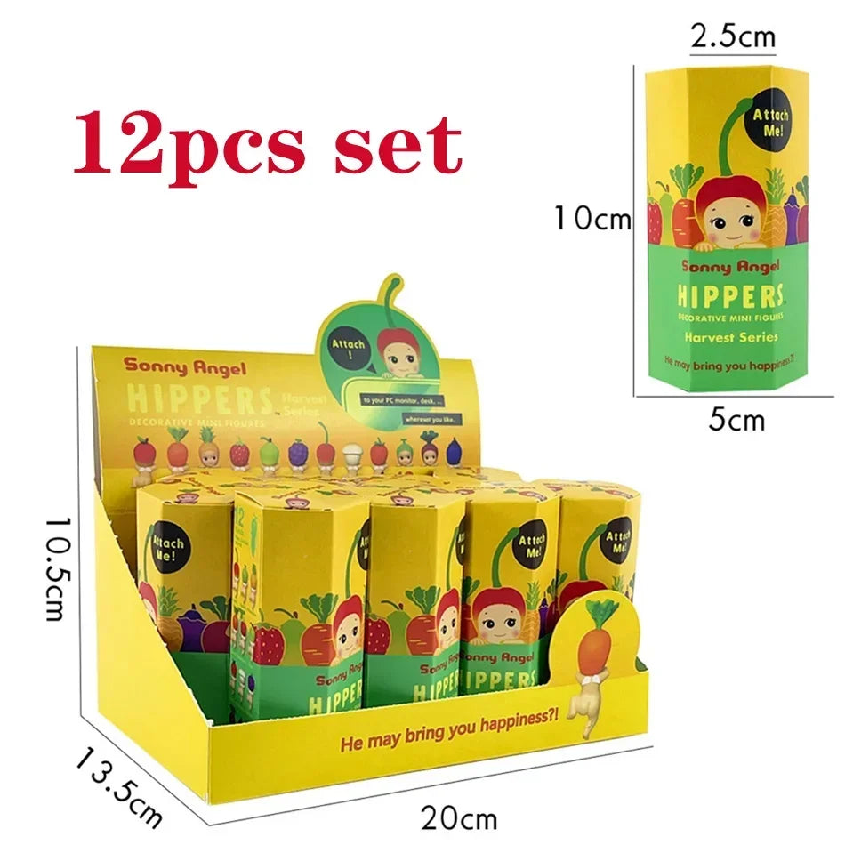 New Angel Fruit Animals Series Blind Box Anime Figure Cute Hippie Doll Trendy Car Mobile Phone Ornaments Kids Toy Birthday Gift