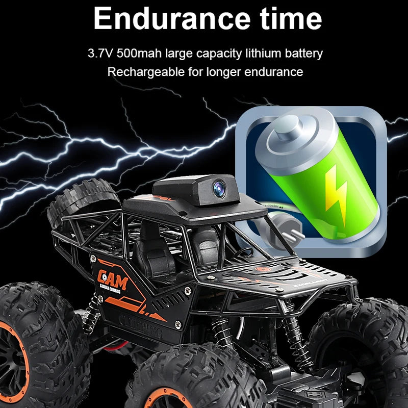 Rc Car With Camera HD FPV WIFI Machine On Remote Control Stunt 1:18 2.4G SUV Radiocontrol Climbing Toys For Kids on a Sign