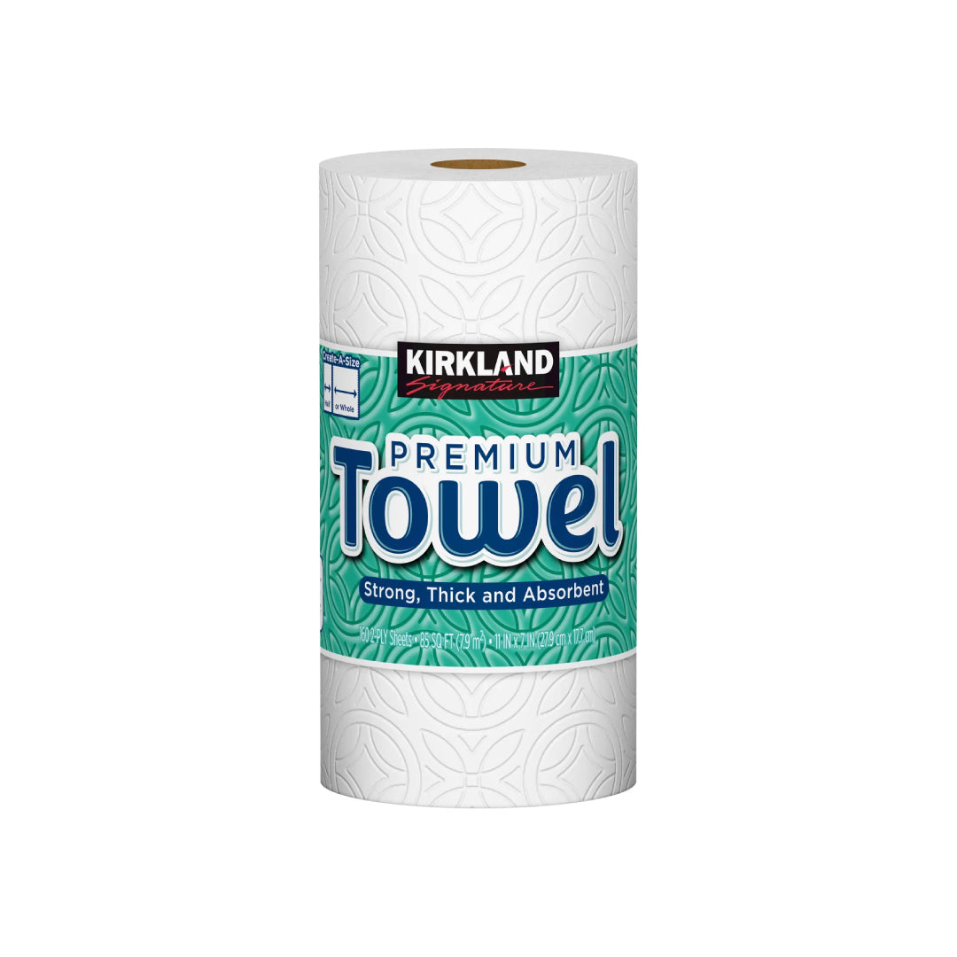 Kirkland Signature Paper Towels, 2-Ply, 160 Sheets, 12 Individually Wrapped Rolls
