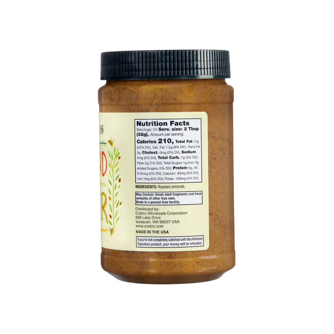 Kirkland Signature Creamy Almond Butter, 27 oz