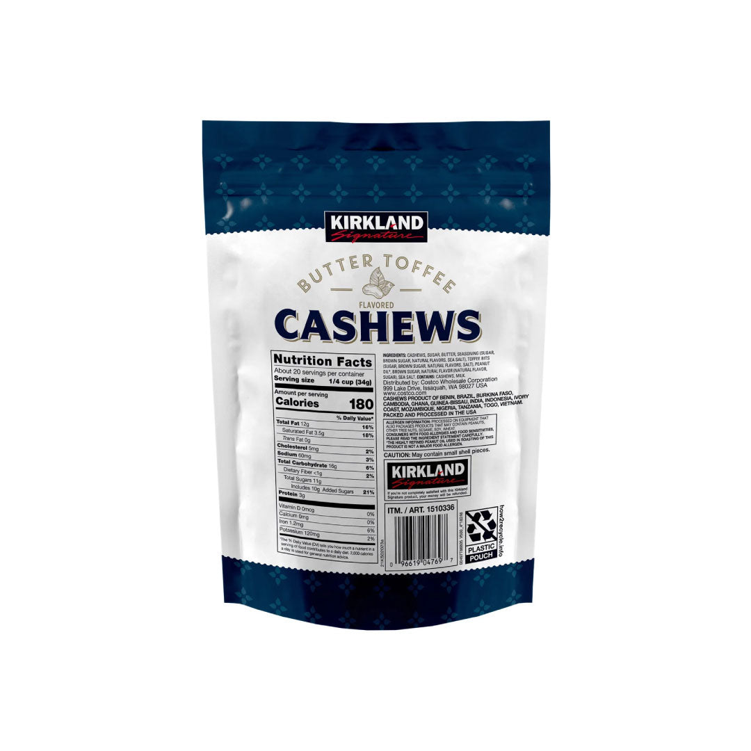 Kirkland Signature Butter Toffee Cashews, 24 oz