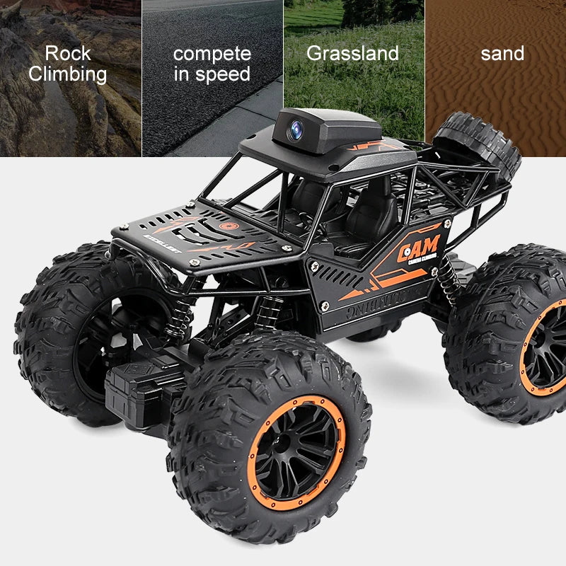 Rc Car With Camera HD FPV WIFI Machine On Remote Control Stunt 1:18 2.4G SUV Radiocontrol Climbing Toys For Kids on a Sign