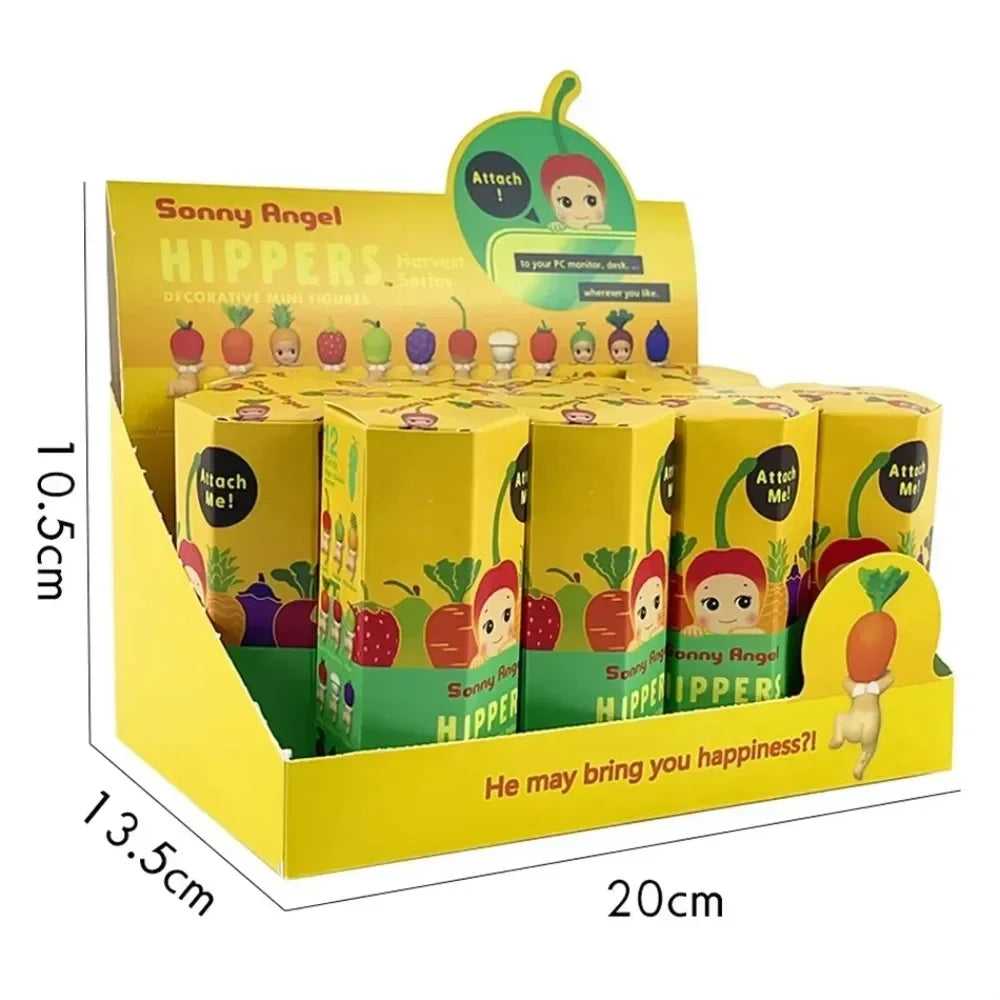 New Angel Fruit Animals Series Blind Box Anime Figure Cute Hippie Doll Trendy Car Mobile Phone Ornaments Kids Toy Birthday Gift