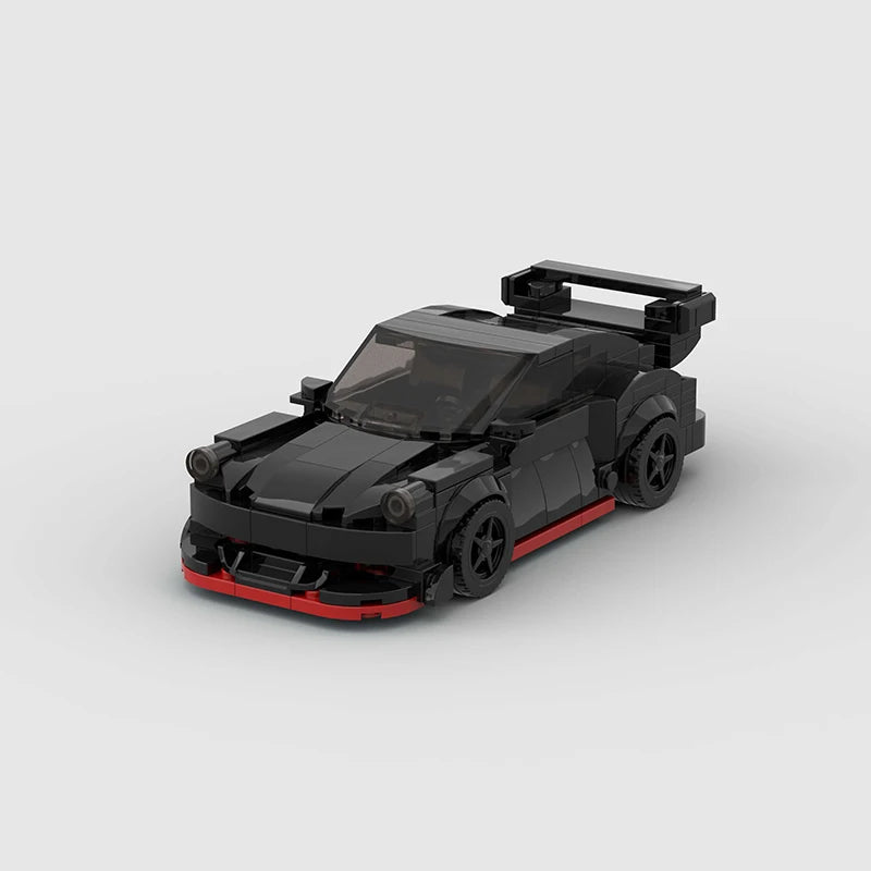 Creative garage toy car for boys made with ABS building blocks