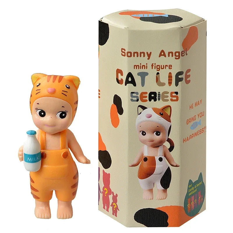 New Angel Fruit Animals Series Blind Box Anime Figure Cute Hippie Doll Trendy Car Mobile Phone Ornaments Kids Toy Birthday Gift