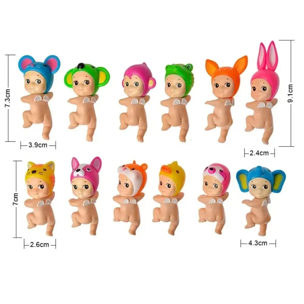 New Angel Fruit Animals Series Blind Box Anime Figure Cute Hippie Doll Trendy Car Mobile Phone Ornaments Kids Toy Birthday Gift