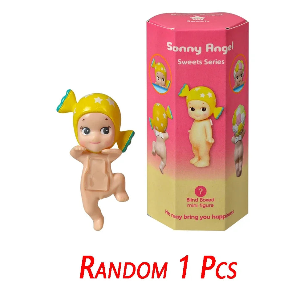 New Angel Fruit Animals Series Blind Box Anime Figure Cute Hippie Doll Trendy Car Mobile Phone Ornaments Kids Toy Birthday Gift