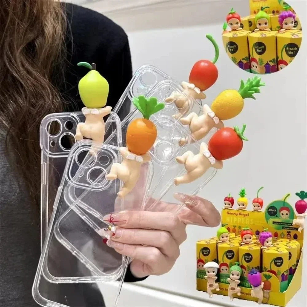 New Angel Fruit Animals Series Blind Box Anime Figure Cute Hippie Doll Trendy Car Mobile Phone Ornaments Kids Toy Birthday Gift