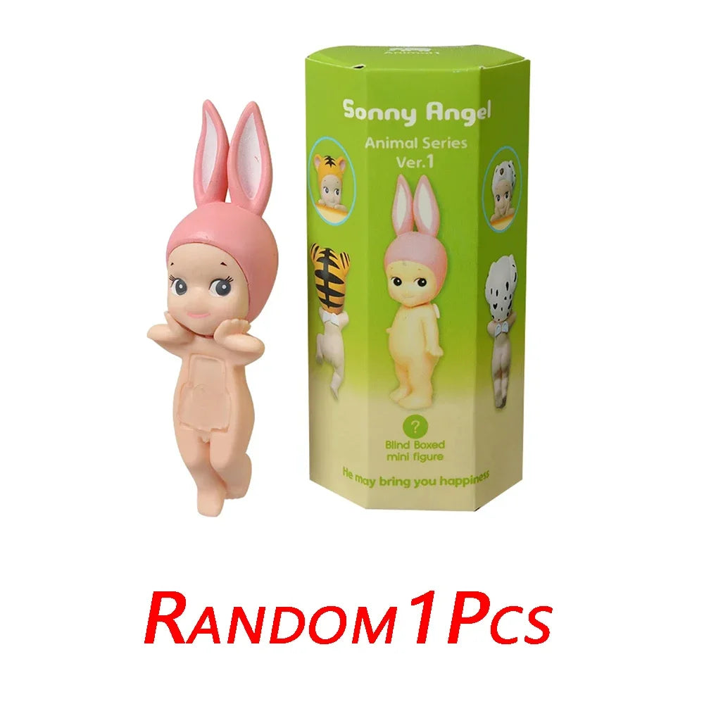 New Angel Fruit Animals Series Blind Box Anime Figure Cute Hippie Doll Trendy Car Mobile Phone Ornaments Kids Toy Birthday Gift