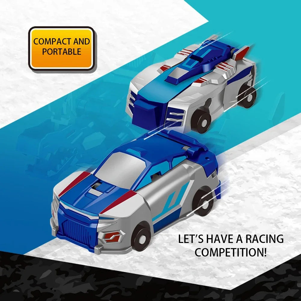 Creative Car Transforms Into Unicorn Toy 2 in 1 Winged Pegasus Automobile Model Inertial Sliding Racing Car Impact Deformed Toys