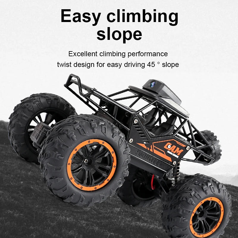 Rc Car With Camera HD FPV WIFI Machine On Remote Control Stunt 1:18 2.4G SUV Radiocontrol Climbing Toys For Kids on a Sign