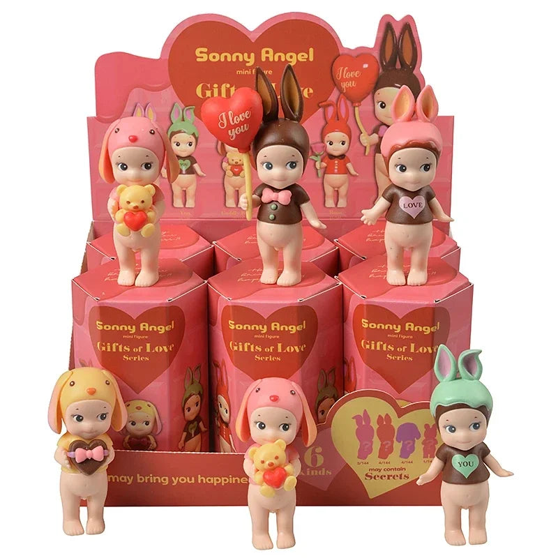 New Angel Fruit Animals Series Blind Box Anime Figure Cute Hippie Doll Trendy Car Mobile Phone Ornaments Kids Toy Birthday Gift