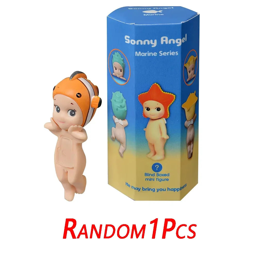 New Angel Fruit Animals Series Blind Box Anime Figure Cute Hippie Doll Trendy Car Mobile Phone Ornaments Kids Toy Birthday Gift