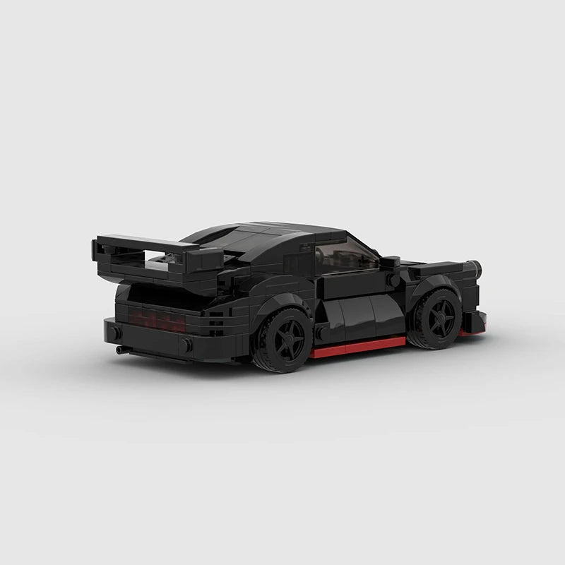 MOC Technical Racer Car Building Blocks – Black Sports Vehicle Model (321 Pieces)
