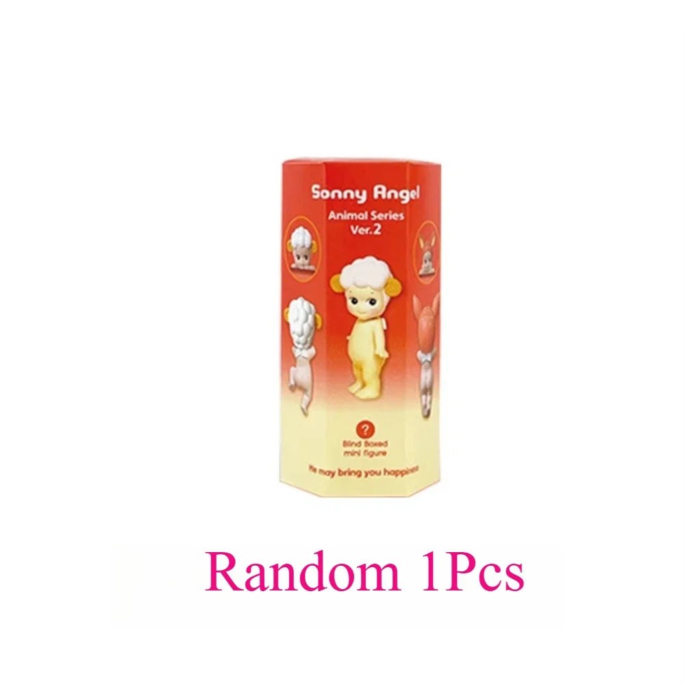 New Angel Fruit Animals Series Blind Box Anime Figure Cute Hippie Doll Trendy Car Mobile Phone Ornaments Kids Toy Birthday Gift