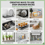 Stop using your dish rack just for drying! Discover smart ways to repurpose dish drainers as pot lid organizers, charging stations, and entryway mail sorters.