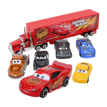 7pcs Disney Pixar Cars 3 Diecast Toy Set - Lightning McQueen & Jackson 1:55