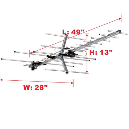 Yagi HD Outdoor TV Antenna – 200-Mile Range for Attic or Roof Mounting