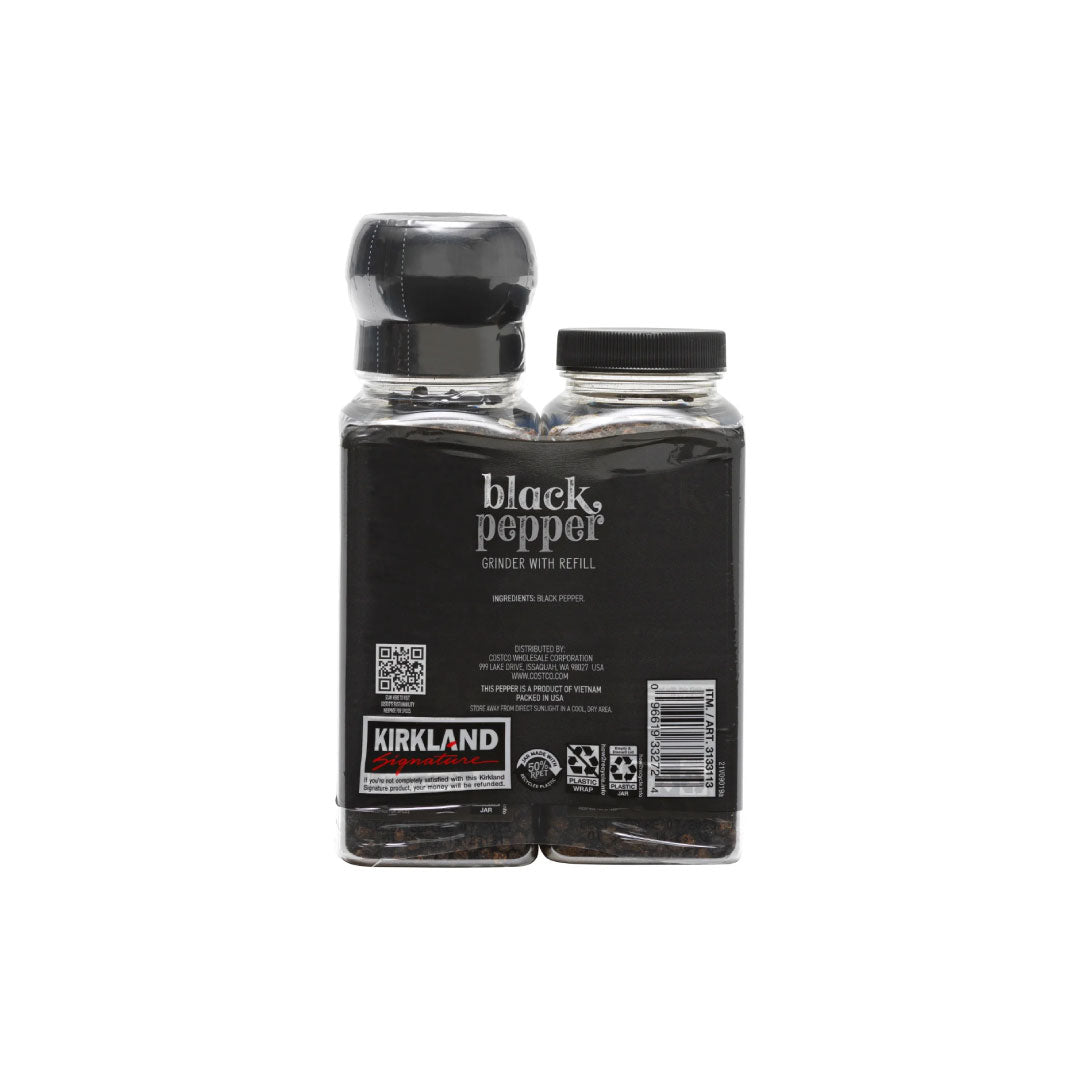 Kirkland Signature, Black Pepper with Grinder, 6.3 oz, 2-Count