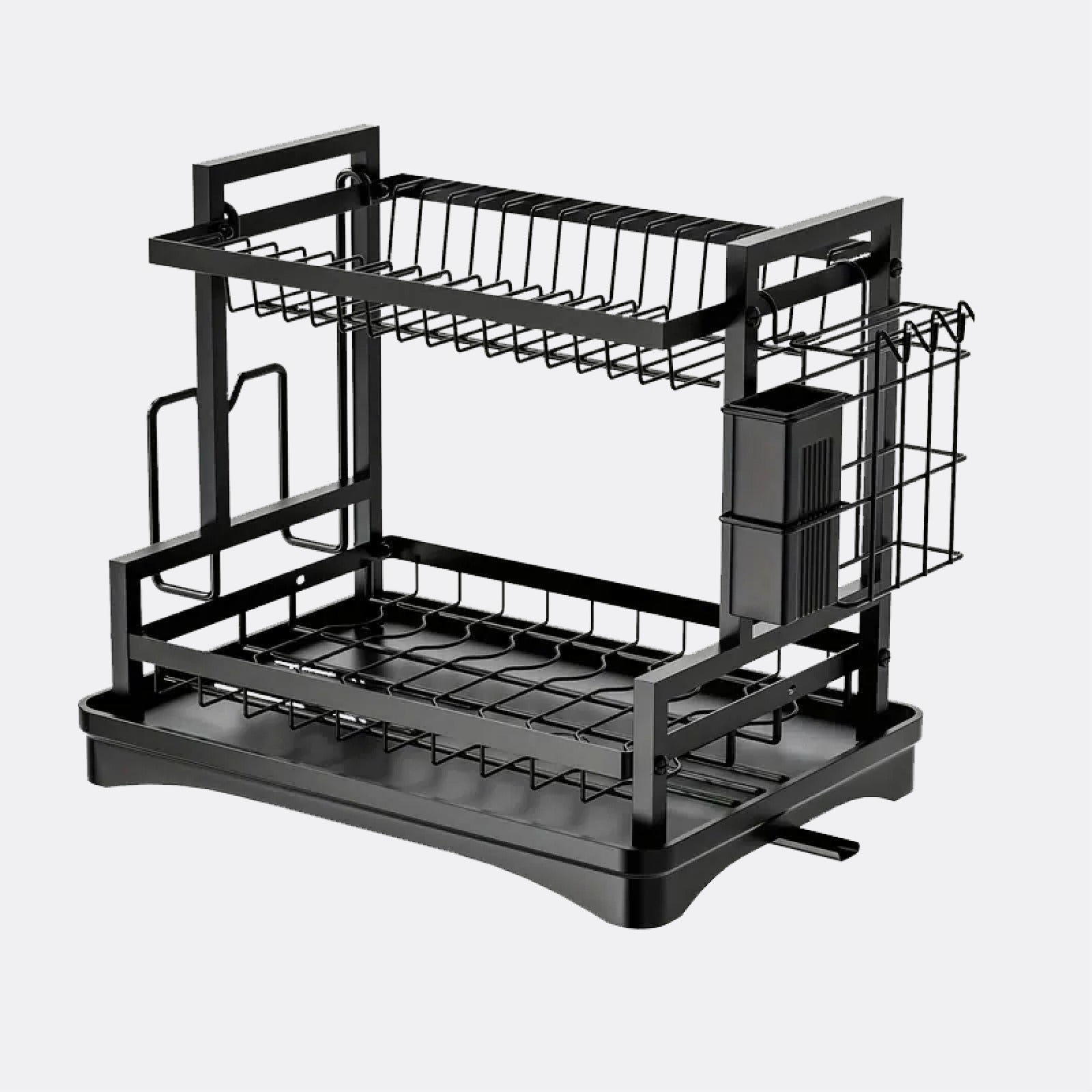 Double Draining Rack 2 Tier Dish Draining Rack for Kitchen | Stainless Steel ...