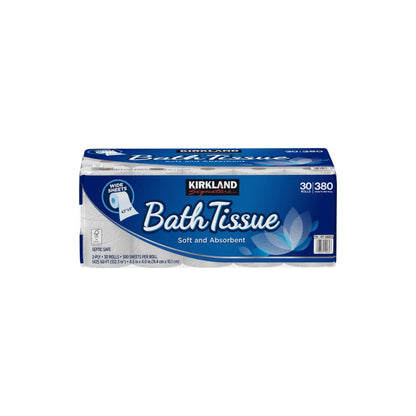 Kirkland Signature Bath Tissue, 2-Ply, 380 Sheets, 30 Rolls