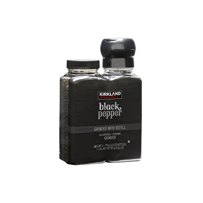 Kirkland Signature, Black Pepper with Grinder, 6.3 oz, 2-Count
