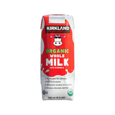 Kirkland Signature Organic Whole Milk - 8 fl oz, 18-Count