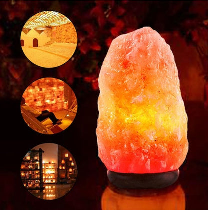 Rose Crystal Salt Lamp Night Light - Bedside Decorative Gift