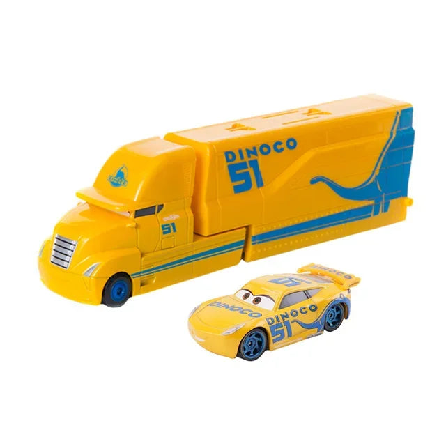 Disney Pixar Cars Toy Set – Lightning McQueen, Jackson Storm & Mack Truck (1:55 Alloy)