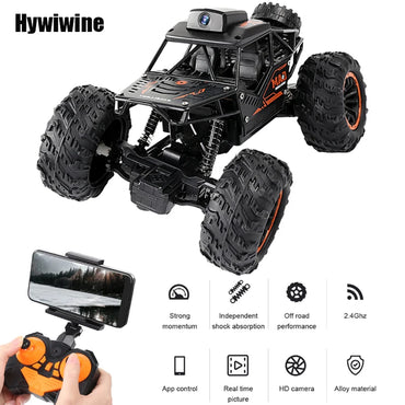 Rc Car With Camera HD FPV WIFI Machine On Remote Control Stunt 1:18 2.4G SUV Radiocontrol Climbing Toys For Kids on a Sign