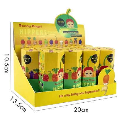 New Angel Fruit Animals Series Blind Box Anime Figure Cute Hippie Doll Trendy Car Mobile Phone Ornaments Kids Toy Birthday Gift