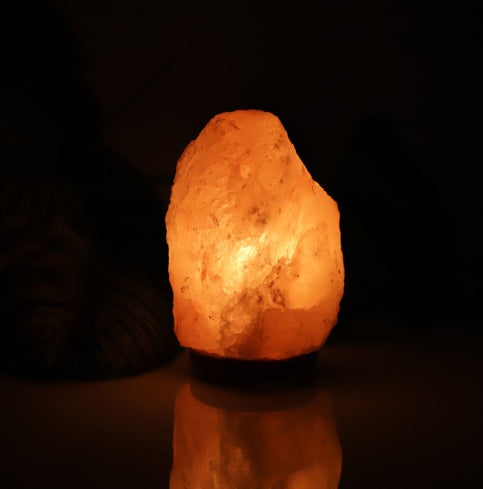 Rose Crystal Salt Lamp Night Light - Bedside Decorative Gift