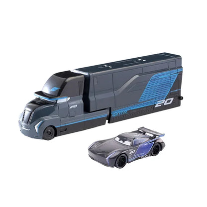 Disney Pixar Cars Toy Set – Lightning McQueen, Jackson Storm & Mack Truck (1:55 Alloy)