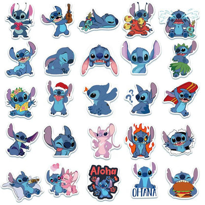 10/30/50/100pcs Disney Cute Cartoon Lilo & Stitch Stickers Kawaii Decals Kid Toy DIY Laptop Suitcase Notebook Decoration Sticker