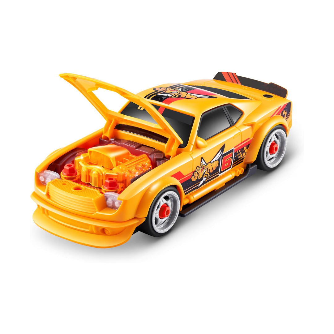 Metal Machines Speed Heroes Red – Buildable Race Car Toy with Lights, Sounds & 20+ Surprises