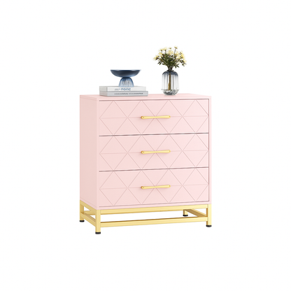 GAOMON Dresser for Bedroom with 8 Drawer, TV Stand Dressers Chest of Drawers for Living Room Hallway Entryway, Pink