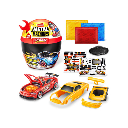 Metal Machines Speed Heroes Red – Buildable Race Car Toy with Lights, Sounds & 20+ Surprises