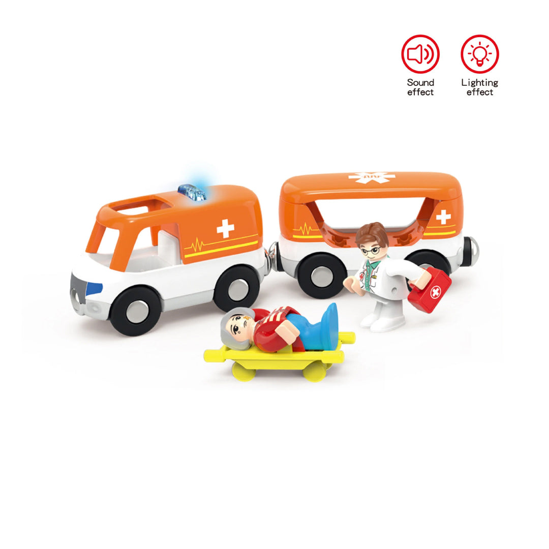 Magnetic Train Set with Wooden Tracks – Electric Car Locomotive Toy Railway for Kids