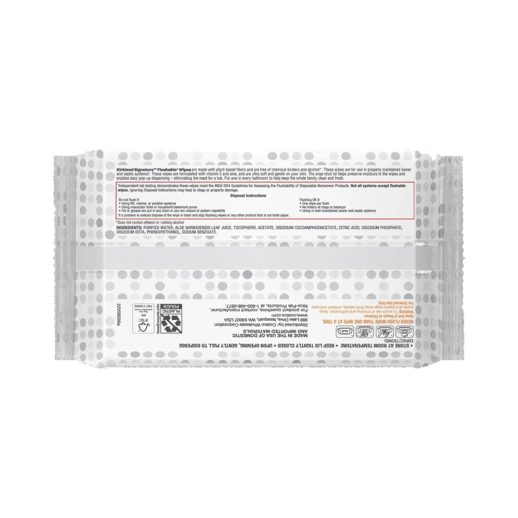 Kirkland Signature Premoistened Flushable Wipes