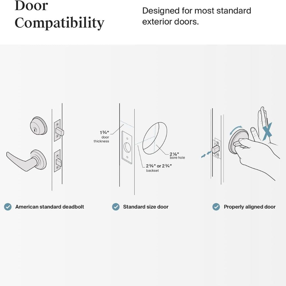 Level Lock Touch Edition (Satin Nickel) – Smart Lock with Keyless Entry