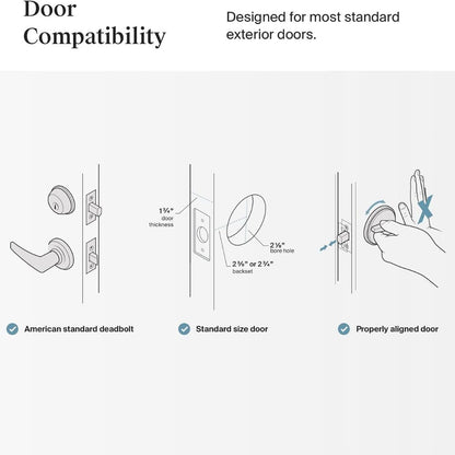 Level Lock Touch Edition (Satin Nickel) – Smart Lock with Keyless Entry