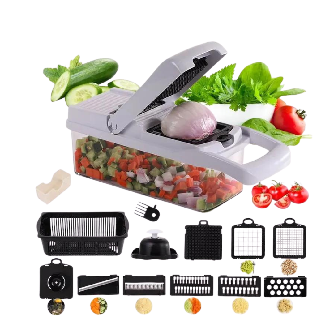 22-in-1 Veggie Mandoline Slicer & Food Chopper for Vegetables, Fruits, & Tomatoes