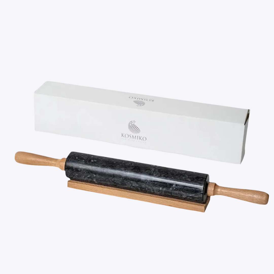 Polished marble rolling pin