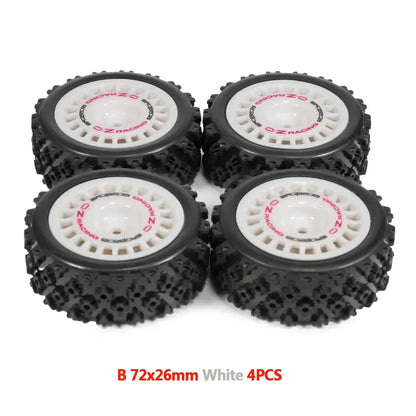 CARJPMX 12mm Glued Rubber Tire On Road Tyre Wheels for RC Rally Racing Car TT-01 TT-02 XV-01 PTG2 DF-03 TA06 HPI Upgrades Parts