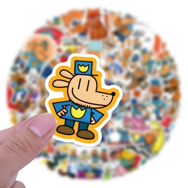 10/30/55PCS Dog Man Stickers Cartoon Comics Sticker Funny Kids Toys Luggage Laptop Phone Guitar Car Bike Skateboard Decals Toy