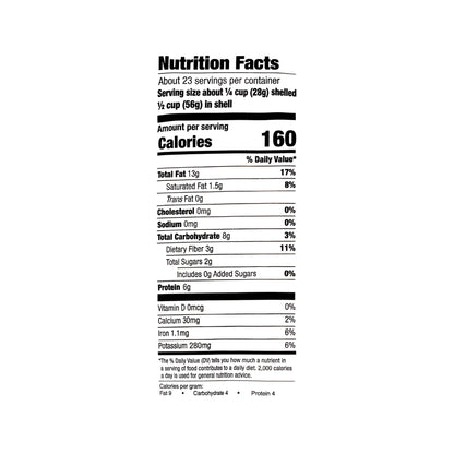 calories in pistachios shelled